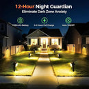 Solar Spot Lights Outdoor, 92 LEDs Landscape Lighting with 3 Lighting Modes and Auto On/Off, IP67 Waterproof Spotlights, Outdoor Solar Lights for Yard Garden, 6 Pack (Warm White) by GreenHaven Gardens
