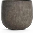 Mondo Large Planter – River Stone Finish – Fiberglass Indoor/Outdoor and Weather-Resistant Round Planter (26" D x 24" H Exterior, 24.6" D x 24" H Interior) by GreenHaven Gardens