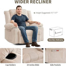 Recliner Chair Modern Ergonomic Lounge Swivel Single Sofa Seat Living Room Recliners on Clearance Foam Filling by CozyNest Decor