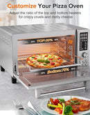 Nuwave Bravo Pro Smart 21QT Toaster Oven Air Fryer Combo, Convection Oven Countertop, 10 functions all in 1, with even & quick crisp technology, 50-450°F, 1800W, Stainless Steel by CozyNest Decor