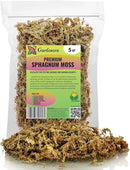 Premium New Zealand Sphagnum Moss by Gardenera - Organic Hand Mixed Long Fibered Sphagnum Moss Orchid - 5 Quart by GreenHaven Gardens