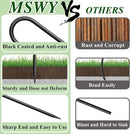 16 Inch Rebar Stakes J Hook 26 Pack Ground Stakes Heavy Duty Tent Stakes with Chisel Point End Chain Link Fence Stakes Galvanized Steel Ground Anchors Metal Spikes Black Coated