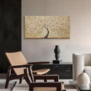 TAIJXAGSG Botanical Wall Art Gold Tree Flower Abstract Wall Decor Modern Canvas Art Wall Decor Print Abstract Paintings Pictures For Bedroom Bathroom Office Home Artwork Can Be Hung Directly 20"X 40" by CozyNest Decor