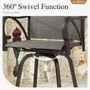Sophia & William Outdoor Bar Set, Patio Bar Table and Chairs Set, Bar Height Patio Set - 4 x Swivel Bar Chairs(Grey), 1 x Rectangular Bar Table by CozyNest Decor