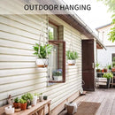 43 Inch Macrame Plant Hanger - Fits 6-15 Inch Pots, Extra Long Hanging Planter Holder for Indoor Outdoor, with Red Wood Beads, Boho Home Decor, 2 Pack, Ivory (POTS NOT Included) by GreenHaven Gardens