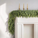9ft Christmas Cedar Garland with Soft Thickness Pine, Artificial Green Faux Cedar Pine Garland for Mantle Fireplace Indoor Outdoor Holiday Party Home Decoration（2 Pcs） by CozyNest Decor
