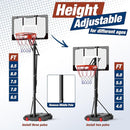 Mayfire Kids Basketball Hoop Adjustable Height 4-8.5 FT, Portable Basketball Goal System with 33'' Shatterproof Backboard for Kids Youth Teens in Driveway, Backyard, Outdoor Play by TinyTreasures Baby Boutique