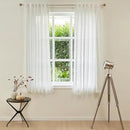 MYSKY HOME Curtains 63 Inch Length 2 Panels, Boho Curtains Sheer Light Soften for Bedroom Kitchen Farmhouse Style Country Rustic Drapes Window Treatment Set, 50" x 63", Natural by CozyNest Decor