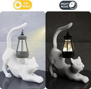 Solar Cat Garden Statue 10 Inch Porch Patio Decor for Outside Yard Decoration Outdoor Unique Housewarming Gardening Birthday Gifts for Cat Lovers Women Grandma by GreenHaven Gardens