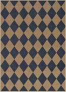 Lahome Checkered Easy Jute Washable Rug, 5x7 Area Rugs for Living Room Nature Large Dining Room Carpet, Farmhouse Geometric Non Slip Indoor Outdoor Carpet for Home Office Bedroom Backyard Patio