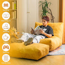 Bean Bag Chair with Ottoman, Comfy Bean Bag Sofa with Memory Foam, Lazy BeanBag Sofa with Footstool, Fireside Bean Bag Couch for Living Room, Bedroom, Apartment by TinyTreasures Baby Boutique