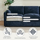 Tbfit Modern Couch Sofa, 89" Cloud Couch w/Pillows, Pocketed Spring Seat, Comfy 3-Seater Plush Foam Cushions, Chenille Fabric Removable Covers, Soft Upholstered Living Room Furniture Home Apartment by CozyNest Decor