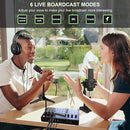 RHM Podcast Equipment Bundle, All-in-One Audio Interface DJ Mixer with Microphone, Stand, Monitor Earphone, Audio Mixer With Sound card for PC/Laptop/Phone, Streaming/Podcasting/Gaming (M9 Set) by TinyTreasures Baby Boutique