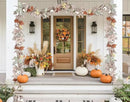 DearHouse Pumpkin Fall Maple Leaf Garland, 6Ft Hanging Vine White Maple Garland Artificial Autumn Foliage Thanksgiving Decor for Home Wedding Fireplace Party Christmas by CozyNest Decor