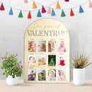 One Year Of Photo Board My First Year Milestone Board 12 Monthly Picture Frame Baby's First Year Wood Photo Board Acrylic Mirror Letters 1st Birthday Decoration Baby Keepsake Gift (2" x 3" photos - Wallet Size) by TinyTreasures Baby Boutique