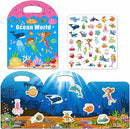Reusable Sticker Books for Toddlers 1-3, Sticker Book for Toddlers 2-4 Years, Toddler Travel Essential in The Car/Train/Plane by TinyTreasures Baby Boutique