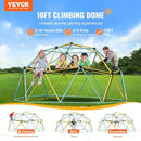 VEVOR Climbing Dome, 10FT Geometric Dome Climber with Hammock and Swing, Jungle Gym Supports 750LBS and Easy Assembly for Kids 3 to 10 Years Old, with Climbing Grip, Outdoor Backyard Play Equipment by TinyTreasures Baby Boutique