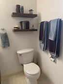Joel's Antiques 18 Inch Wooden Floating Shelves for Wall - 18x8x2 in - Made of Natural Wood - Short Heavy Duty Rustic Wall Shelves for Bedroom - Perfect for Living Room, Kitchen - Mocha by CozyNest Decor