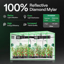 VIVOSUN S105 10x5 Grow Tent, 120"x60"x80" High Reflective Mylar with Observation Window and Floor Tray for Hydroponics Indoor Plant for VSF6450 by GreenHaven Gardens