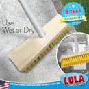 Lola Products Deck Scrub Brush Broom, 9" x 3.5" Wide, Durable Bristles Remove Dirt, Grime, Grout, Leaves, Snow on Patios, Decks, Wet or Dry, 9 Count by CozyNest Decor