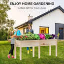 MIXC Wooden Raised Garden Bed with Legs, 72”L X 23”W, Elevated Reinforced Large Planter Box for Vegetable Flower Herb Outdoors by GreenHaven Gardens
