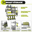 KAFAHOM Power Tool Organizer, Garage Tool Organizers and Storage,Drill Holder Wall Mount, Storage Rack for Cordless Drill, Heavy Duty Tool shelf with Screwdriver Holder/Pliers Holder/Hammer Holder by GreenHaven Gardens