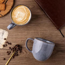 AmorArc 12oz Coffee Mugs, Ceramic Coffee Mugs set of 6 for Man, Woman, Dad, Mom, Modern Coffee Mugs with handle for Latte/Cappuccino/Milk/Cocoa. Dishwasher&Microwave Safe, Gray-Reactive Glaze by CozyNest Decor