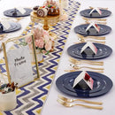 FLOWERCAT 60PCS Blue Plastic Plates - Heavy Duty Blue Plates Disposable (10.25" & 7.5") - serve for 30guest Birthday Party/Wedding/Father's Day/Memorial Day/Graduation by CozyNest Decor