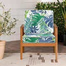 LVTXIII Patio Chair Cushions 22"x22"x3", Water-Repellent Outdoor Seat Cushions for Patio Furniture, Square Chair Pads with Ties for Home Garden Decoration, Set of 2, Islamorada Blue Green by GreenHaven Gardens