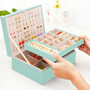 Girls Jewelry Box for Earrings Jewelry Organizer Box Teen Girls Earrings Organizer Jewelry Box Earring Holder Organizer Stud Earring Box for Girls Womens Jewelry Case Organizer Teal by TinyTreasures Baby Boutique