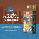 BioSwiss Bandages, Tools Shaped Self Adhesive Bandage, Latex Free Sterile Wound Care, Fun First Aid Kit Supplies for Kids and Adults, 24 Count by TinyTreasures Baby Boutique