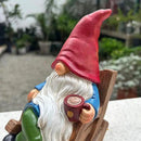 Drinking Coffee Faceless Garden Gnome Statue Decoration 7.1" Figurine Ornament for Indoor Outdoor Home Patio Yard Lawn by CozyNest Decor