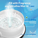 ASAKUKI 500ml Premium, Essential Oil Diffuser with Remote Control, 5 in 1 Ultrasonic Aromatherapy Fragrant Oil Humidifier Vaporizer, Timer and Auto-Off Switch Brown by TinyTreasures Baby Boutique