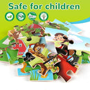 Wooden Puzzles Toys for Kids Ages 3-5, Set of 4 Packs with 20-Piece Farm, Animals Theme Wood Jigsaw Puzzles, Preschool Educational Brain Teaser Toys for Boys and Girls 3-6 Years Old. by TinyTreasures Baby Boutique