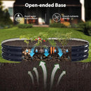 Raised Garden Bed Kit, 6x3x1 ft Galvanized Planter Box Outdoor with Safety Edging, Large Metal Raised Beds for Gardening Vegetables Flower Herb (Navy Blue) by GreenHaven Gardens