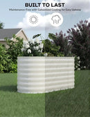 4x2x2 ft Raised Garden Bed,Galvanized Raised Planter Boxes Outdoor with Easy Assembly, Large Garden Bed for Vegetables, Fruits, Flower,Raised Garden Bed,Beige by GreenHaven Gardens