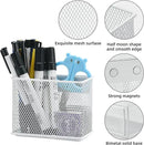 dedoot Magnetic Pencil Holder, Locker Pencil Holder Strong Magnetic Holder for Whiteboard Marker, 4.7x2.3x3.7inch Black Mesh Magnetic Holder for Fridge, Sponge, Recipe, Beverage,White by CozyNest Decor