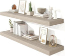 Heimlove 48" Floating Shelves for Wall,10 Grey Deep Rustic Wood Display & Storage Wall Shelves with Heavy Duty Brackets for Bathroom,Bedroom,Kitchen,Living Room,Office,Set of 2 by CozyNest Decor