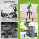Plant Stand Indoor, Modern Plant Stands for Indoor Plants, Single Flower Stand with Round Wooden Board for Living Room, Balcony, Deck by GreenHaven Gardens