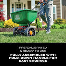 Scotts Turf Builder EdgeGuard DLX Broadcast Spreader for Seed, Fertilizer, Salt, Ice Melt, Holds up to 15,000 sq.ft. Product by GreenHaven Gardens