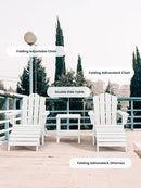 KINGYES Folding Adirondack Ottoman for Adirondack Chair, White by CozyNest Decor