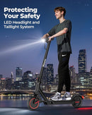 Electric Scooter, 500W Powerful Motor, 19-31 Miles Range, 10" Tires, 22Mph Max Speed, Commuting Electric Scooter with Cruise Control, Foldable E-Scooter with Dual Braking System for Adults and Teens by TinyTreasures Baby Boutique