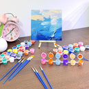 EzaroNexis Mini Acrylic Paint Set for Kids, 25 Pack 12 Colors Washable Kids Paint kit, Perfect for Home Birthday Classroom Party Favors,Painting Canvas,Paper,Wood,Rock & Fabric (350) by TinyTreasures Baby Boutique