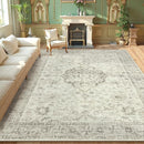 LIVEBOX Washable Area Rug 10x14 Rugs for Living Room Bedroom, Non-Slip Boho Indoor Carpet for Dining Room Office, Low-Pile Farmhouse Soft Carpets for Kids Nursery Room Playroom, Taupe by TinyTreasures Baby Boutique