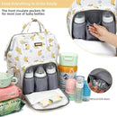 Diaper Bag Backpack, Diaper Bags for Baby Girls Boys, Baby Bags for Moms Dads, Nappy Changing Bag with Insulated Pockets,Multi-functional Waterproof Backpack with Stroller straps -Beige Banana by TinyTreasures Baby Boutique