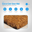 PLUS Haven Coco Coir Door Mat with Heavy Duty Backing, Natural Welcome Bull Dog Doormat, 17.5”x 30” for Entrance, Front Porch, Easy to Clean Entry Mat, Outdoor and Indoor Uses by CozyNest Decor