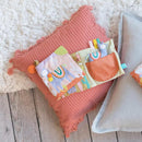Manhattan Toy Llama Themed Soft Baby Activity Book with Squeaker, Crinkle Paper and Baby-safe Mirror Small by TinyTreasures Baby Boutique