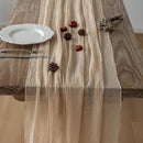 Deep Beige Cheesecloth Table Runner Rustic Boho Gauze 120 Inch 10 FT Cheese Cloth for Wedding Baby Shower Bridal Shower Birthday Engagement Party Long Sheer Home Decorations by CozyNest Decor