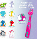 Brusheez Kids’ Electric Toothbrush Set - Safe & Effective for Ages 3+ - Parent Tested & Approved with Gentle Bristles, 2 Brush Heads, Rinse Cup, 2-Minute Timer, & Storage Base (Prancy The Pony) by TinyTreasures Baby Boutique