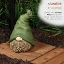 Alpine Corporation - 10" Tall Outdoor Garden Gnome Decor - Gnome Head with Rope Beard and Flower on Green Hat – Durable Lawn Scupture, Ideal for Patio, Deck, & Yard by CozyNest Decor